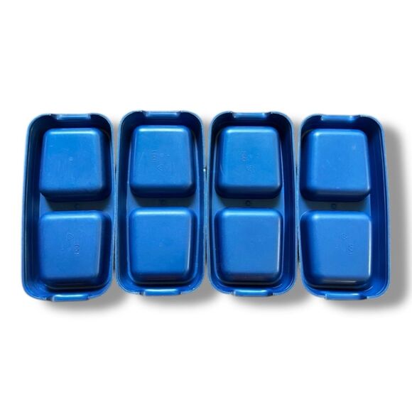 Set of 4 Double Cat Bowls - Picture 2 of 6